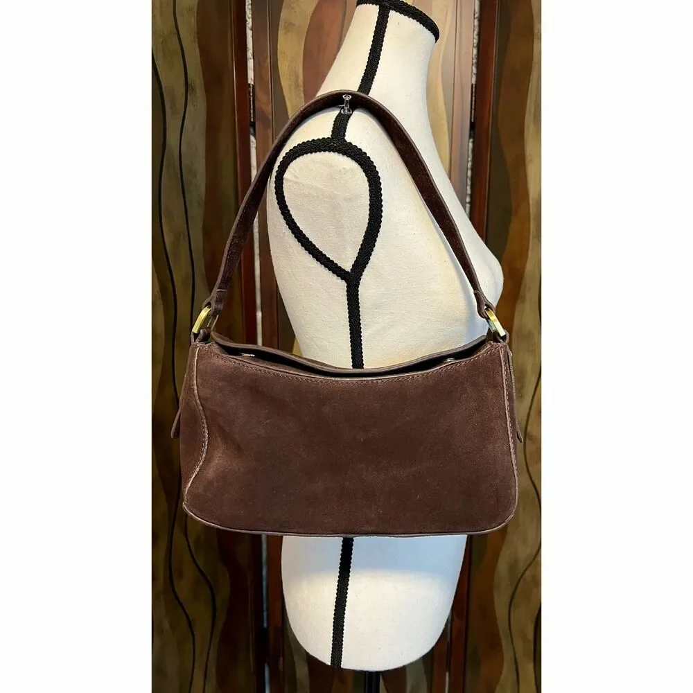 NWT Deep brown Italian leather/suede convertible crossbody